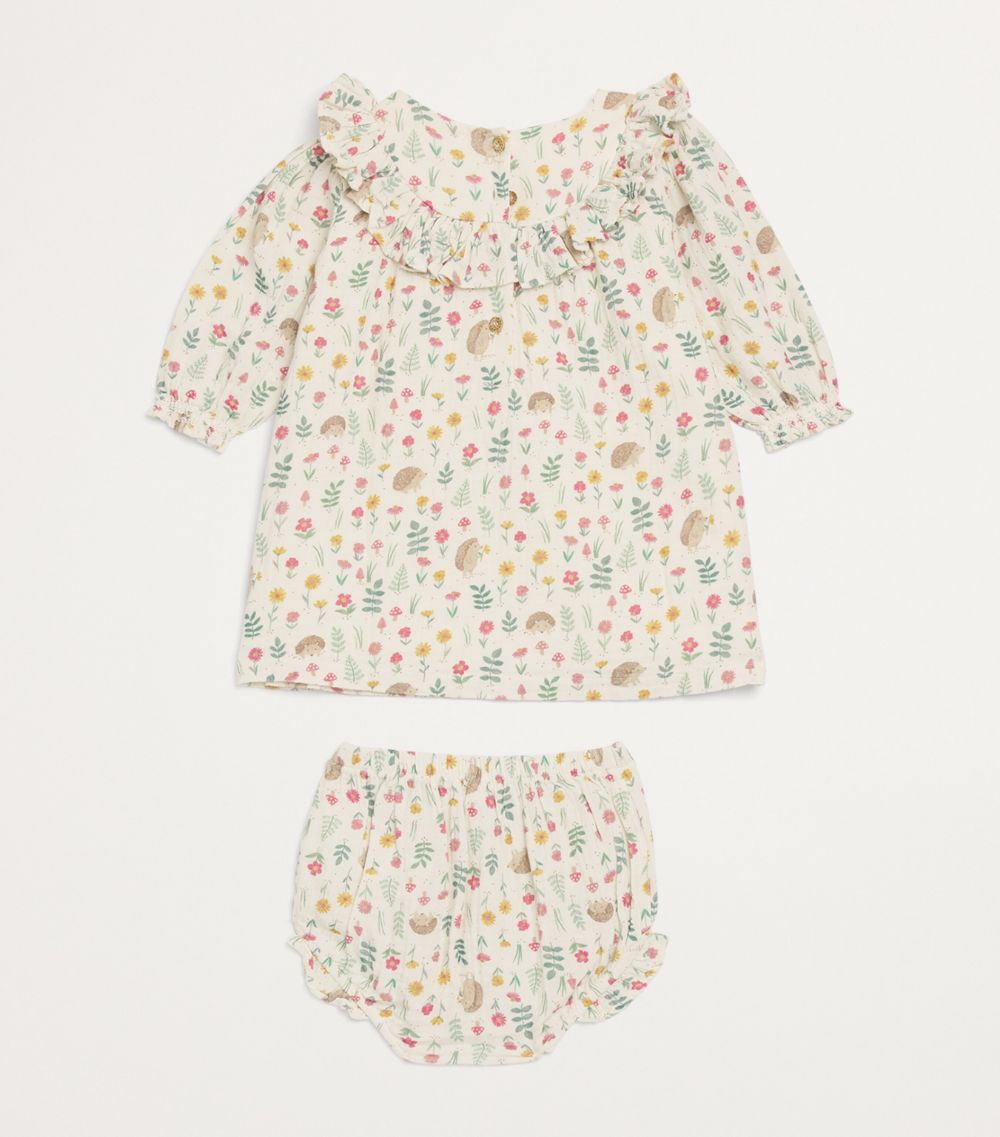 Purebaby Purebaby Hedgehog Print Dress And Bloomers Set (0-18 Months)