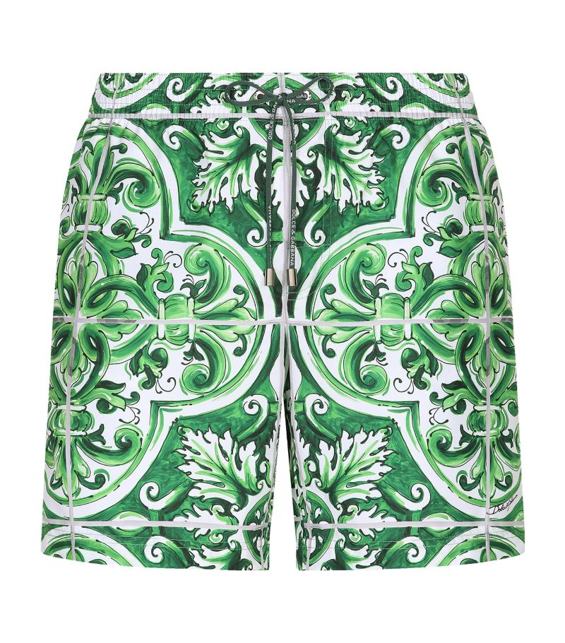 Dolce & Gabbana Dolce & Gabbana Silk Majolica Swim Shorts