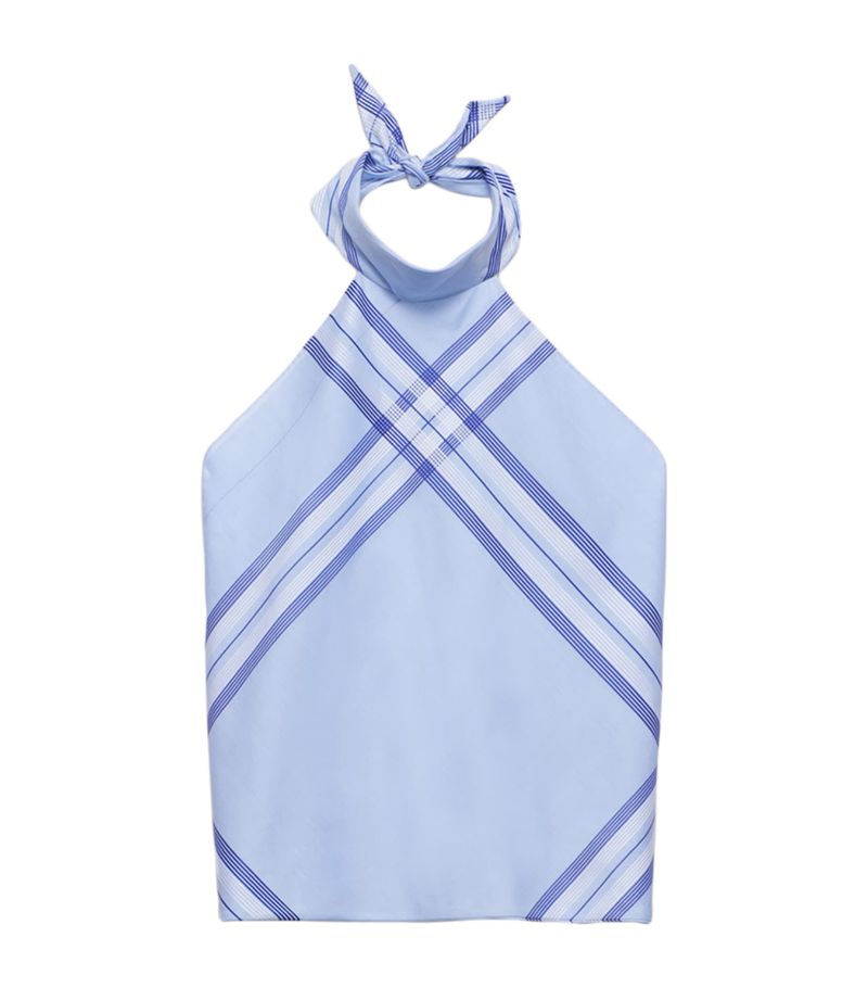 Prada Prada Cotton Striped Halterneck Top