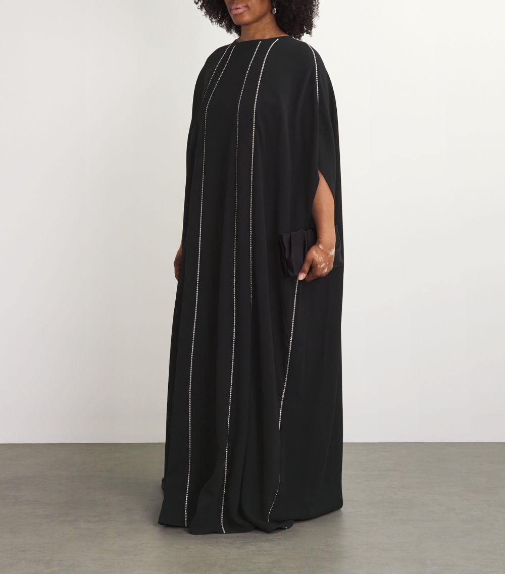 Marina Rinaldi Marina Rinaldi Cape Embellished Maxi Dress