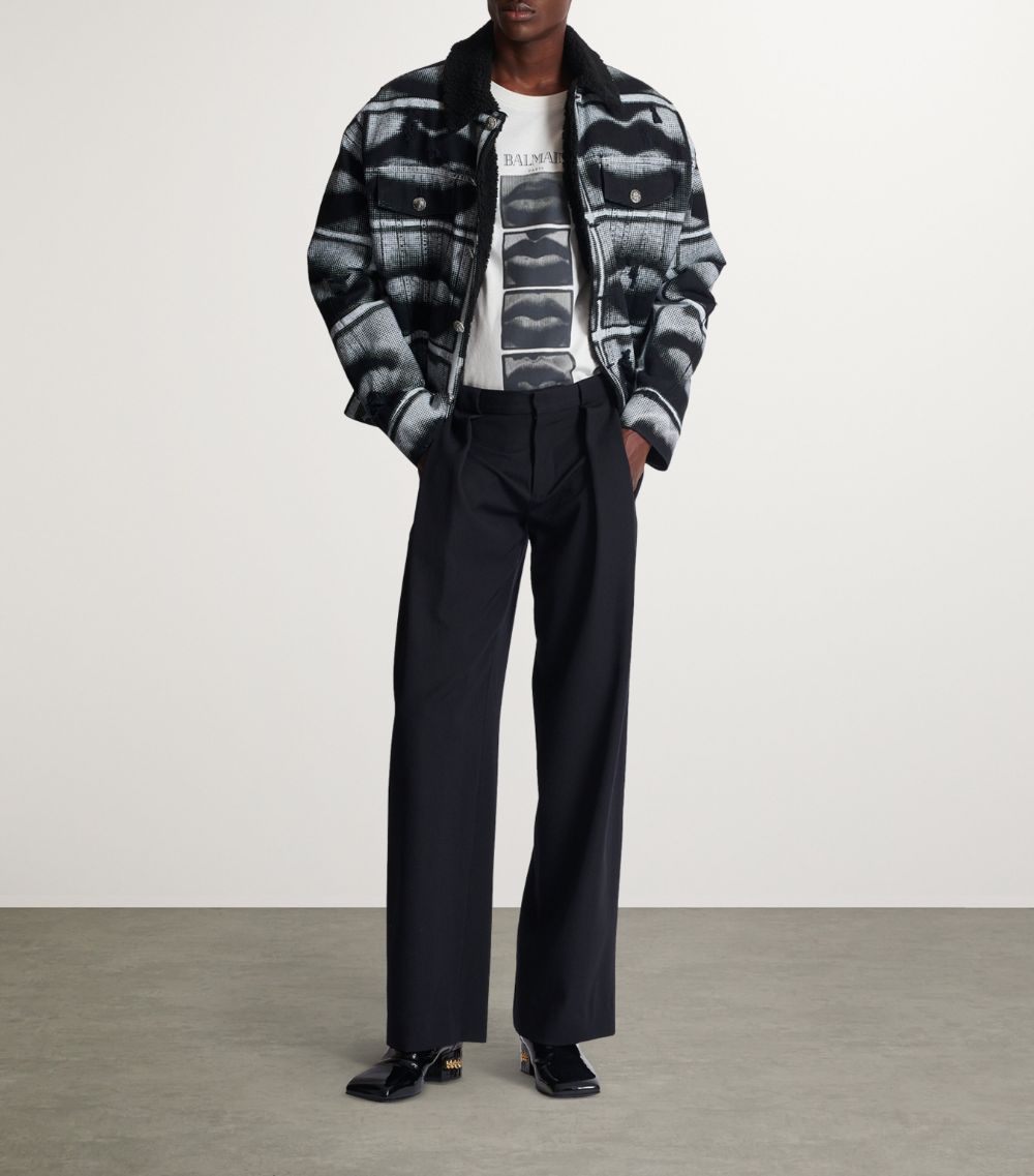 Balmain Balmain Wool Pleated Trousers