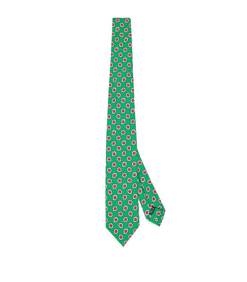  Drake'S Silk Geometric Print Tie