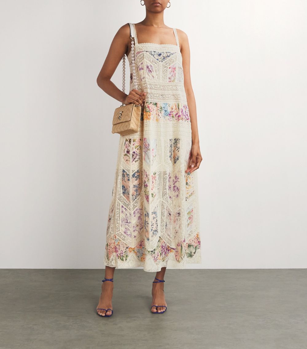 Zimmermann Zimmermann Halliday Lace-Trim Midi Dress