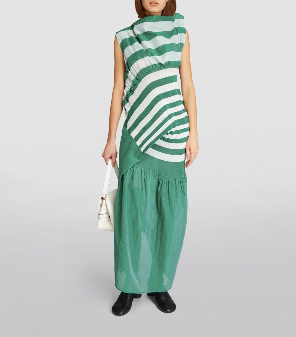 Issey Miyake Issey Miyake Striped Cassini Maxi Dress