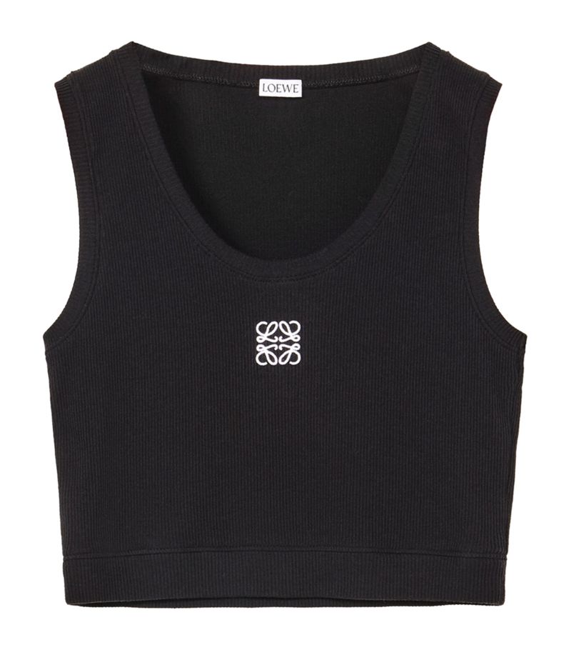 Loewe Loewe Embroidered Cropped Tank Top