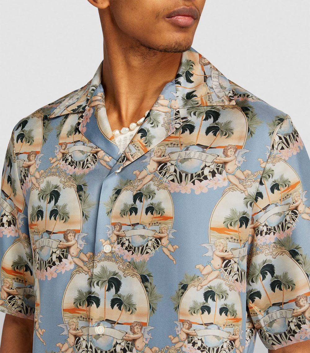 Amiri Amiri All-Over Palm Print Bowling Shirt