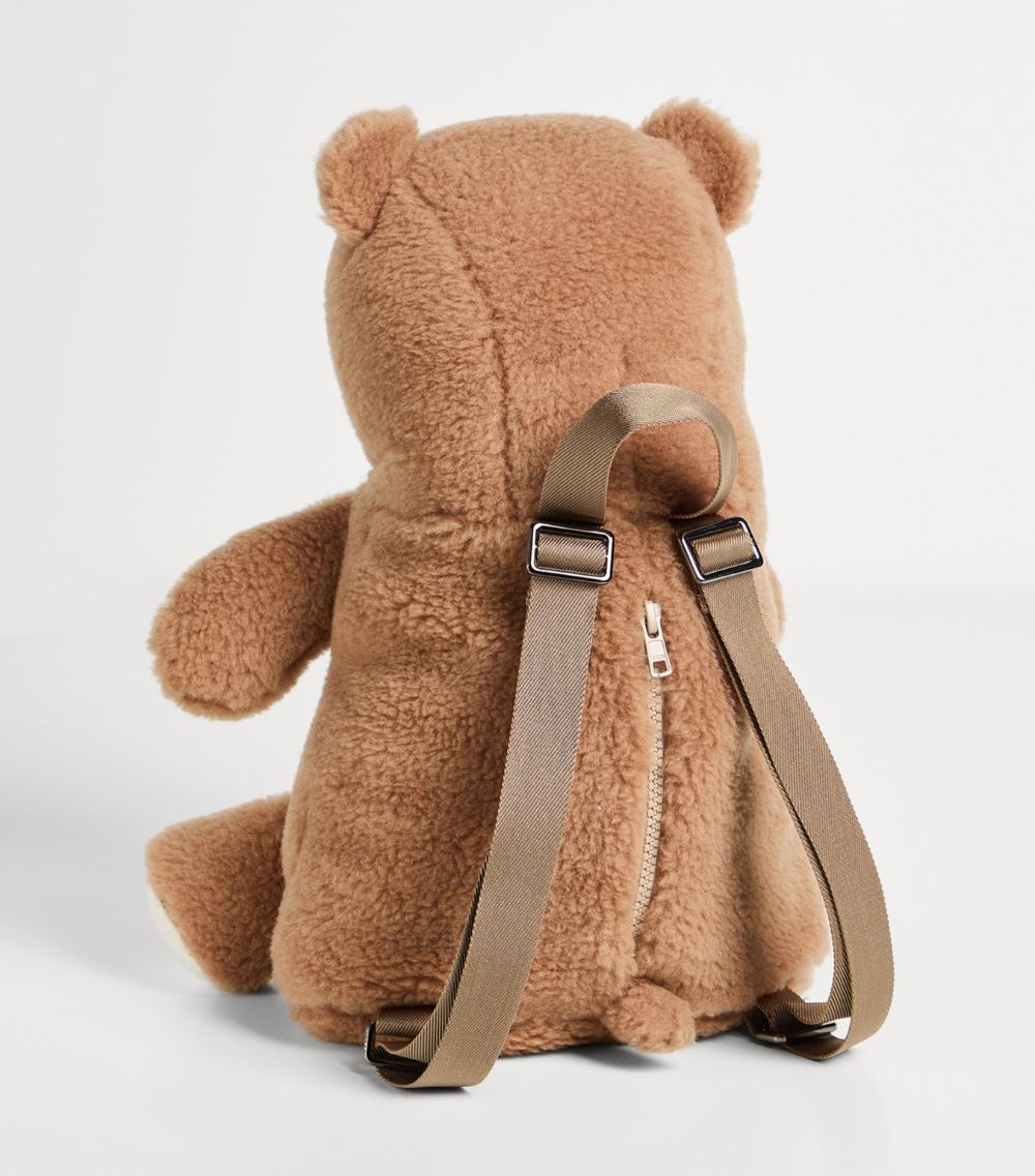 Brunello Cucinelli Kids Brunello Cucinelli Kids Wool-Cashmere Bernie Bear Backpack