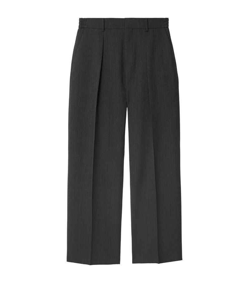 Burberry Burberry Wool Herringbone Tailored Trousers