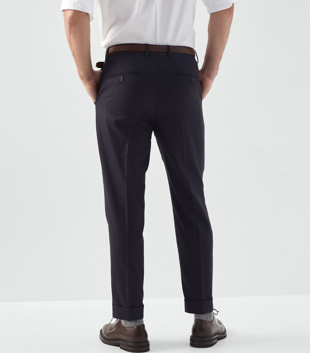 Brunello Cucinelli Brunello Cucinelli Virgin Wool Pinstripe Trousers