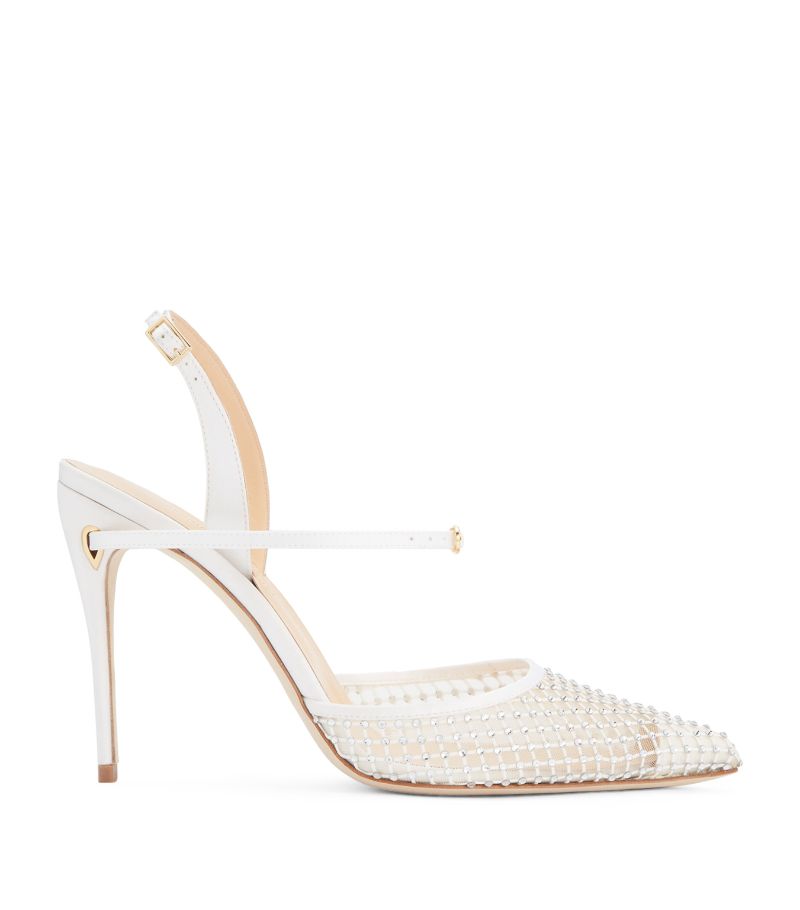 Jennifer Chamandi Jennifer Chamandi Crystal-Embellished Vittoria Slingback Pumps 105