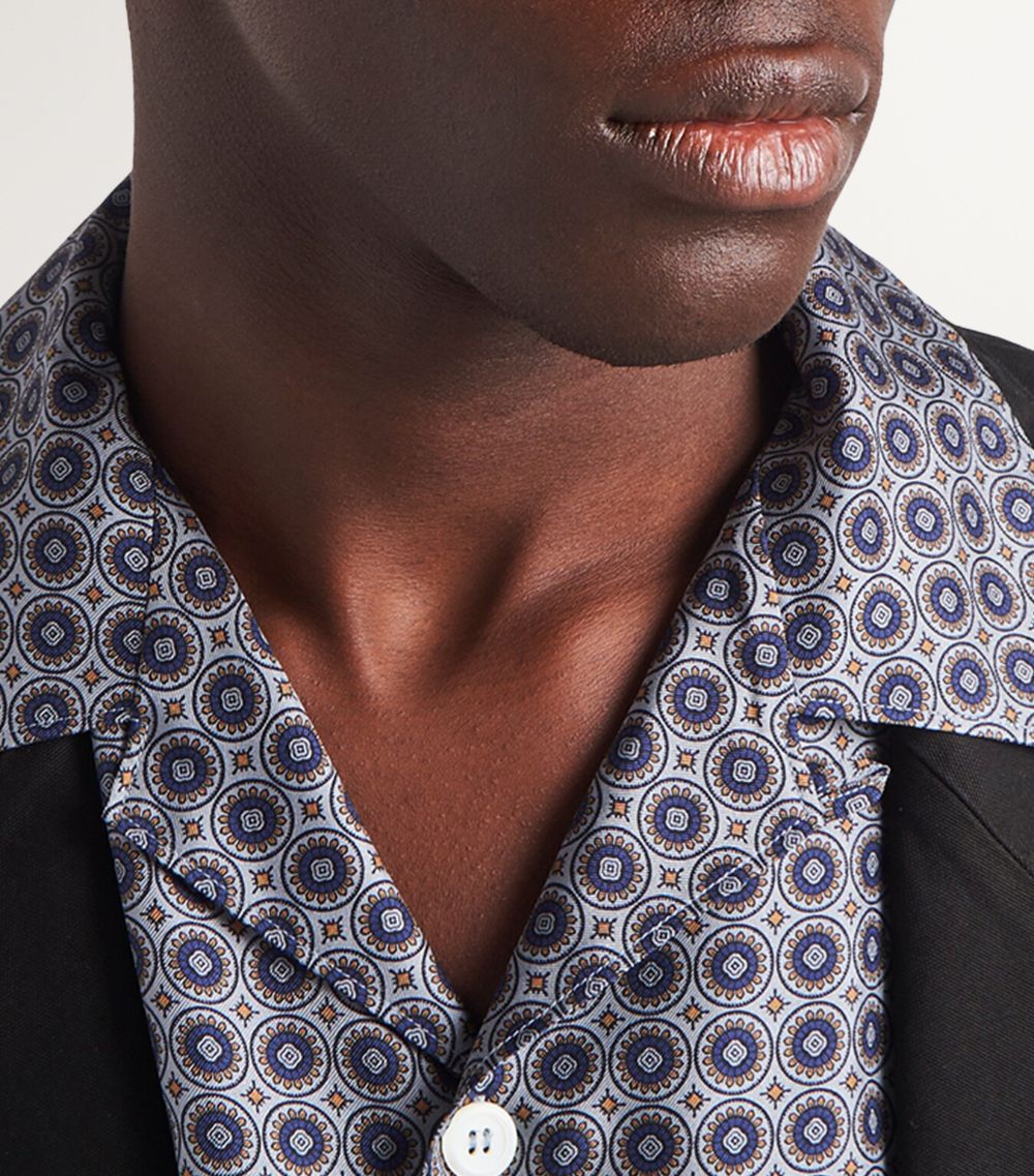 Prada Prada Silk Geometric Print Shirt