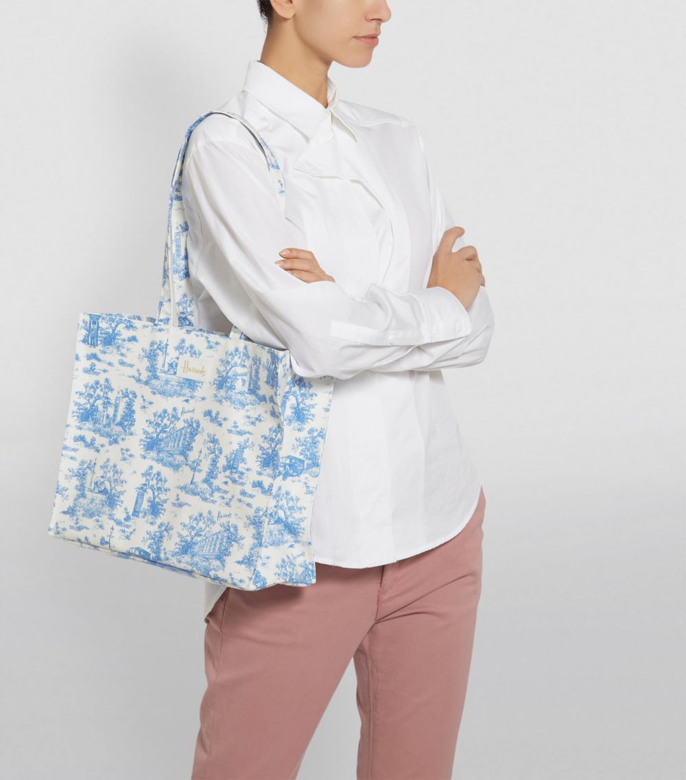 Harrods Harrods Toile Shoulder Tote Bag