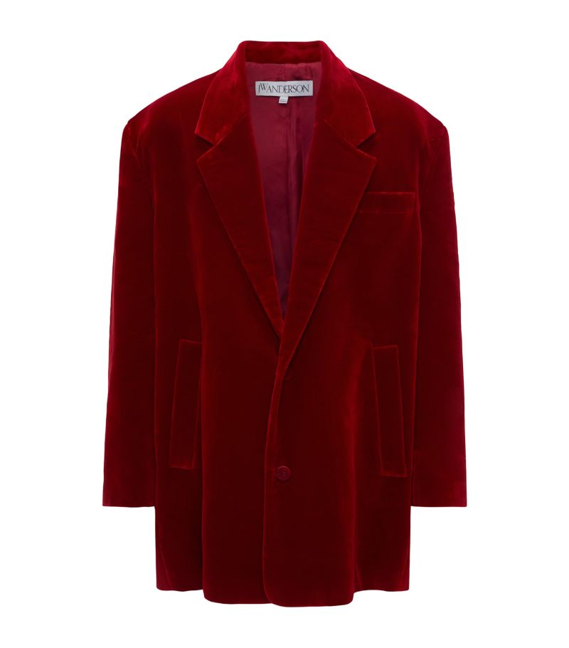 Jw Anderson Jw Anderson Velvet Oversized Blazer