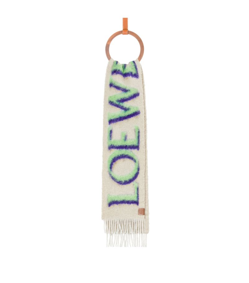 Loewe Loewe Wool-Blend Logo Scarf