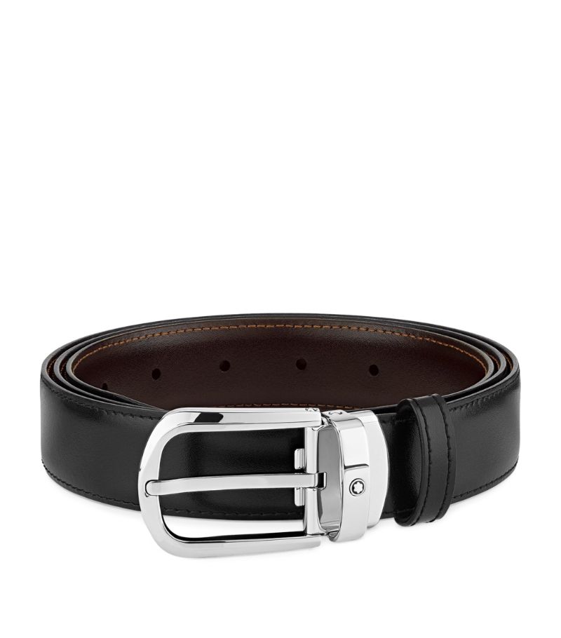 Montblanc Montblanc Leather Horseshoe Reversible Belt