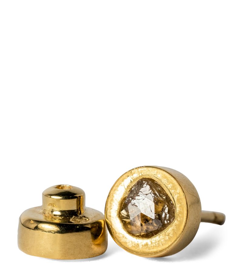 Parts Of Four Parts Of Four Gold-Plated And Diamond Slab Single Stud Earring