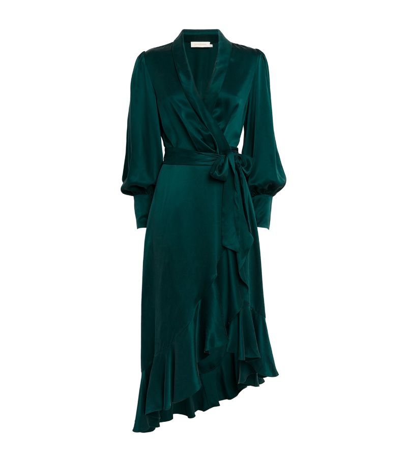 Zimmermann Zimmermann Silk Wrap Midi Dress