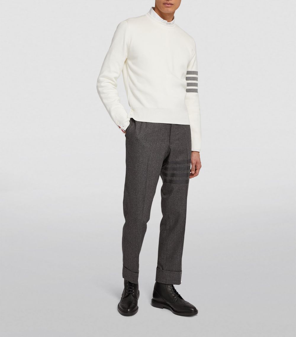 Thom Browne Thom Browne Wool-Cashmere 4-Bar Tailored Trousers