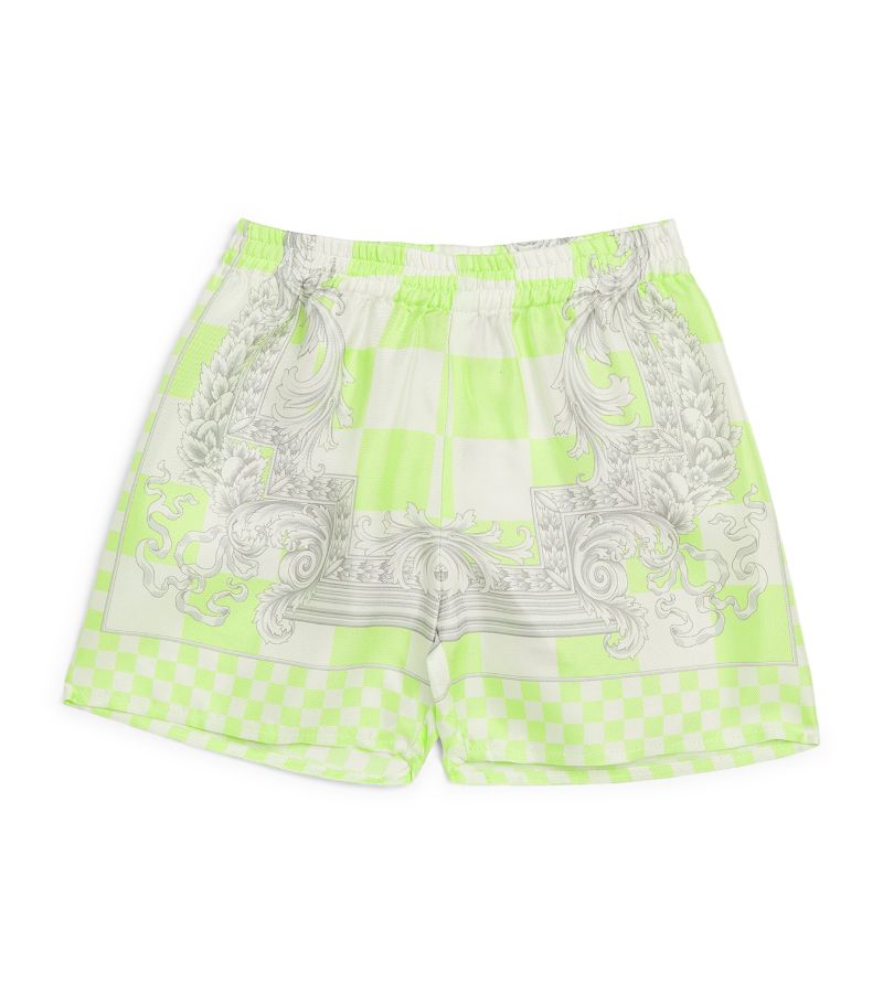 Young Versace Versace Kids Silk Baroque Print Shorts (6-36 Months)