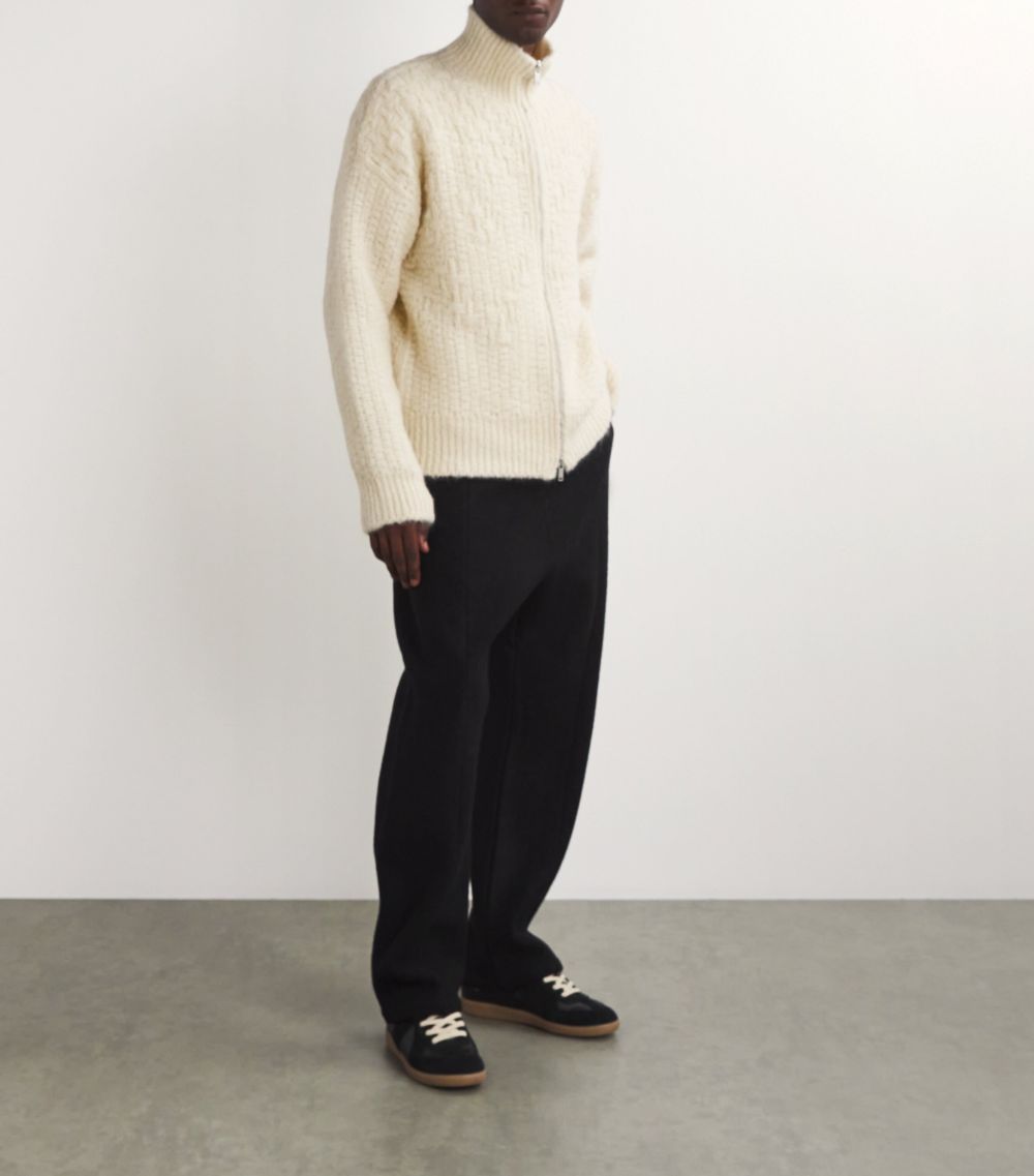 Jil Sander Jil Sander Mohair-Alpaca-Blend Zip-Up Cardigan