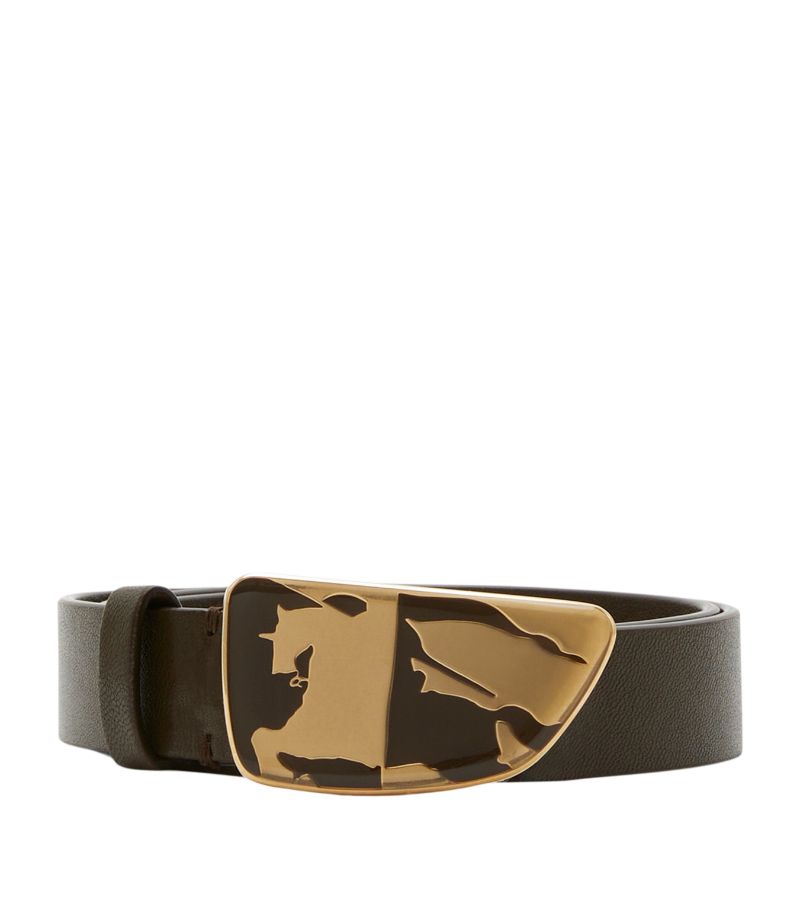 Burberry Burberry Leather Ekd Shield Belt