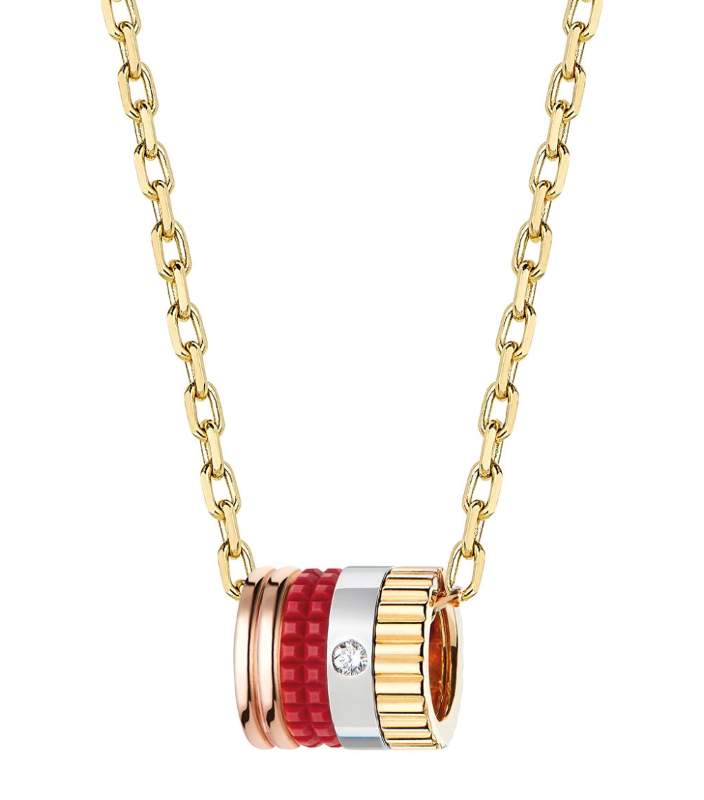 Boucheron Boucheron Mini Yellow Gold Quatre Red Necklace