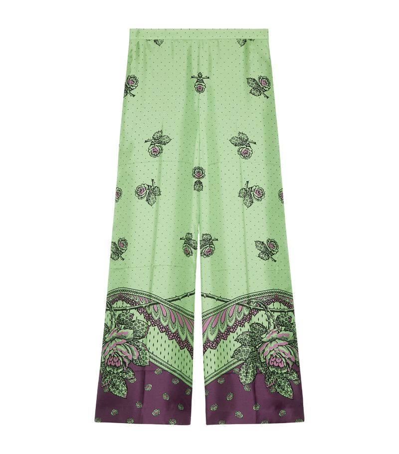 Gucci Gucci Silk Printed Trousers