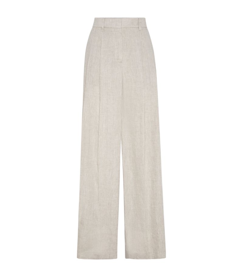 Brunello Cucinelli Brunello Cucinelli Délavé Linen Pleated Trousers