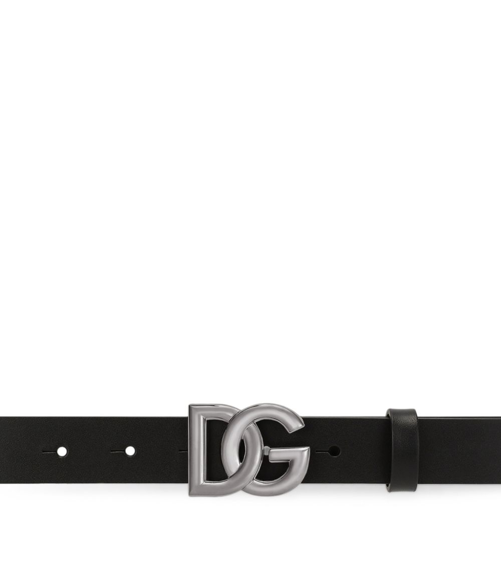 Dolce & Gabbana Dolce & Gabbana Leather Logo Belt