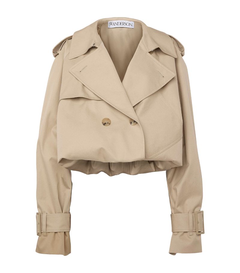 Jw Anderson Jw Anderson Cotton Cropped Trench Coat