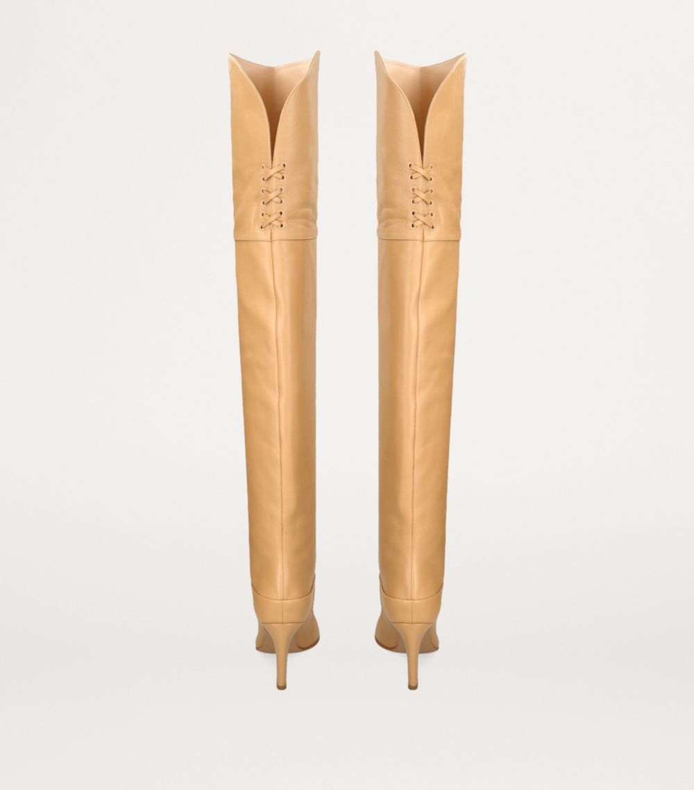 Chloé Chloé Leather Eve Over-The-Knee Boots 85