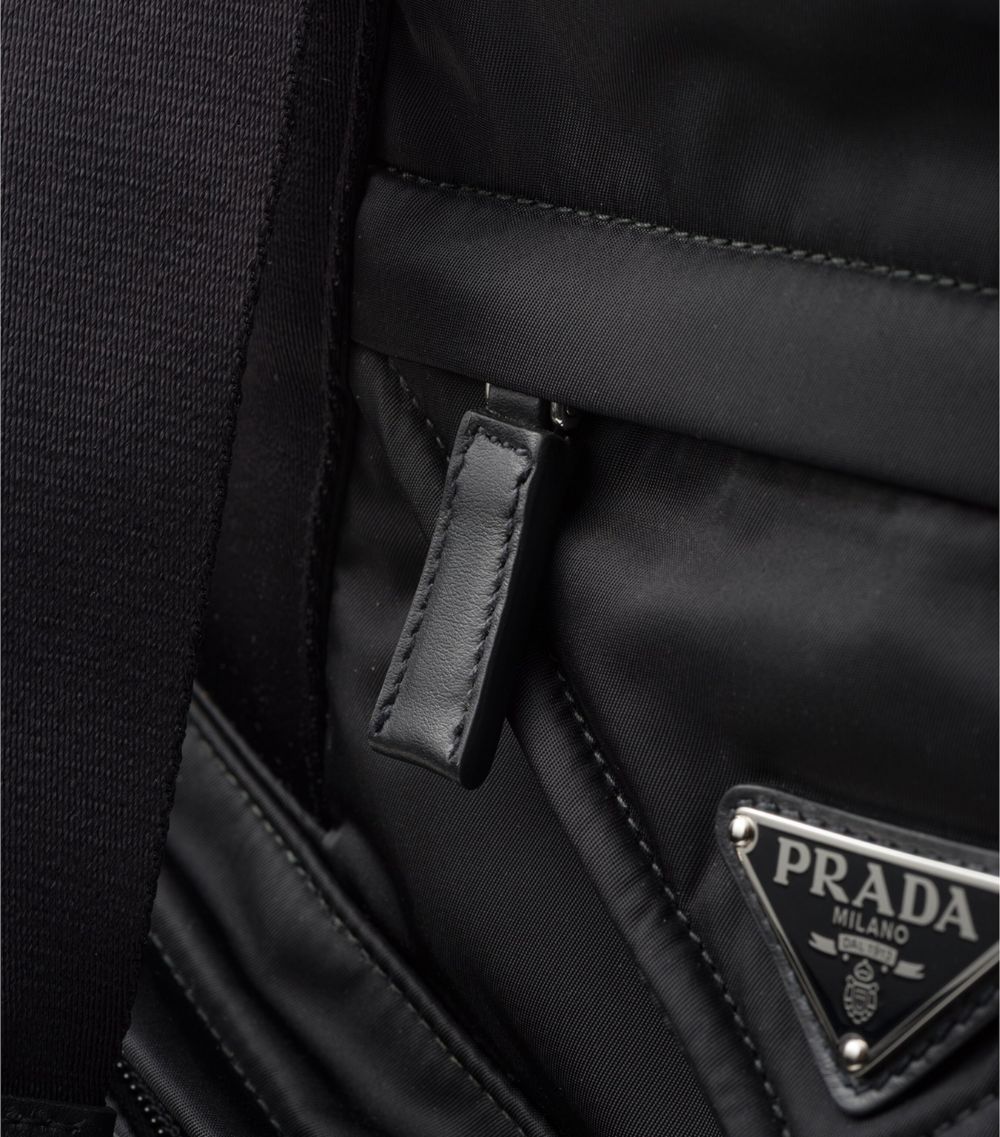 Prada Prada Re-Nylon And Leather Tote Bag