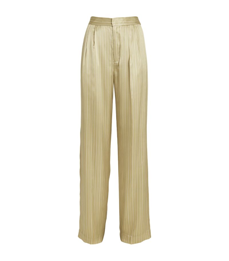 Paige Paige Silk Striped Garrett Trousers