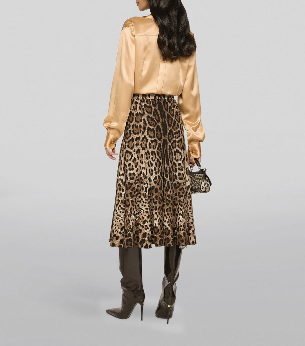 Dolce & Gabbana Dolce & Gabbana Leopard Print Midi Skirt