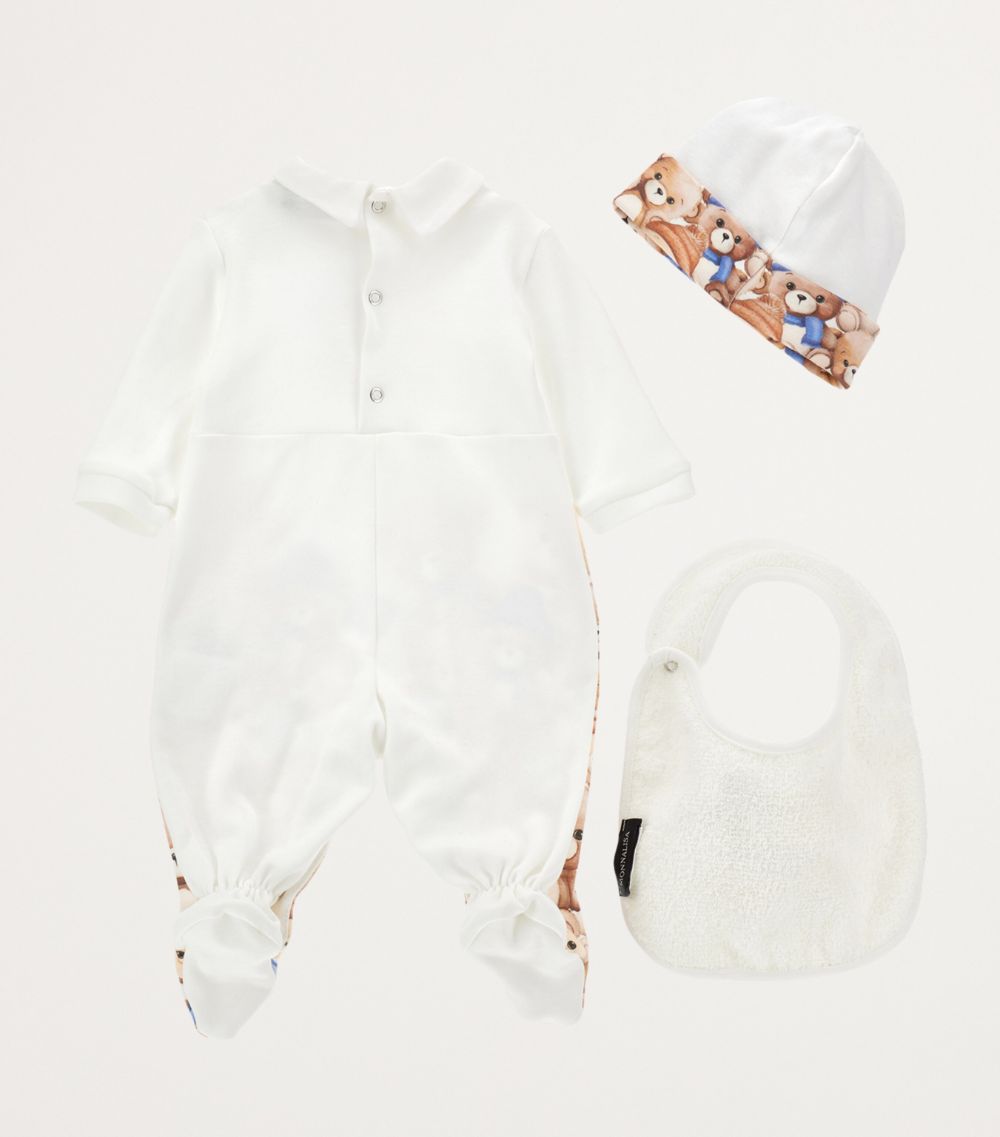 Monnalisa Monnalisa All-In-One, Hat And Bib Set (1-9 Months)