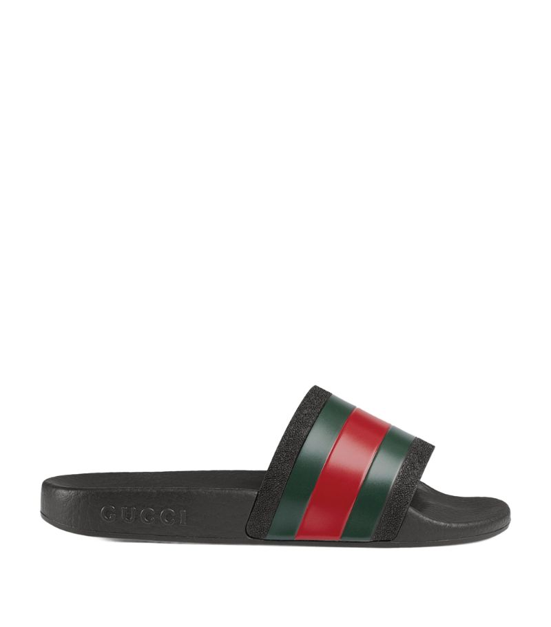 Gucci Gucci Kids Web Stripe Slides