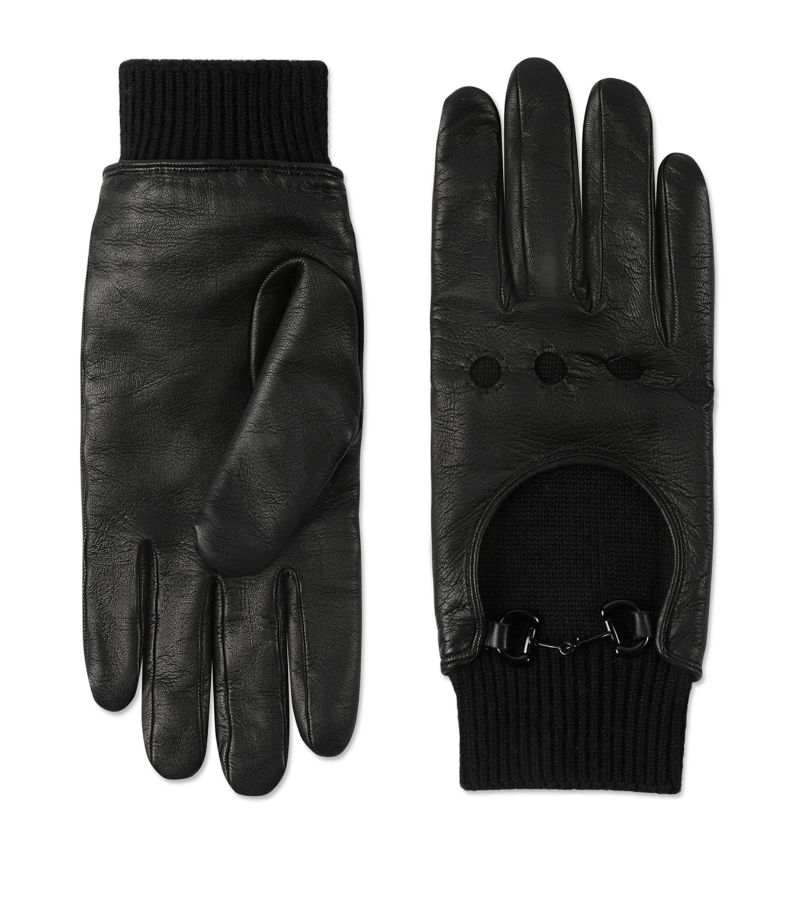 Gucci Gucci Leather Horsebit Gloves