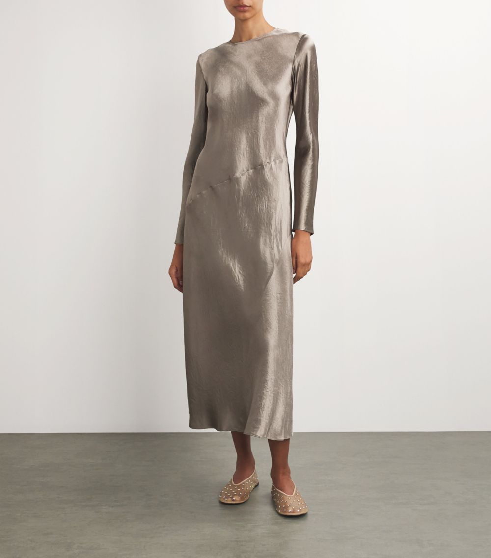 Max Mara Leisure Max Mara Leisure Satin Long-Sleeve Midi Dress