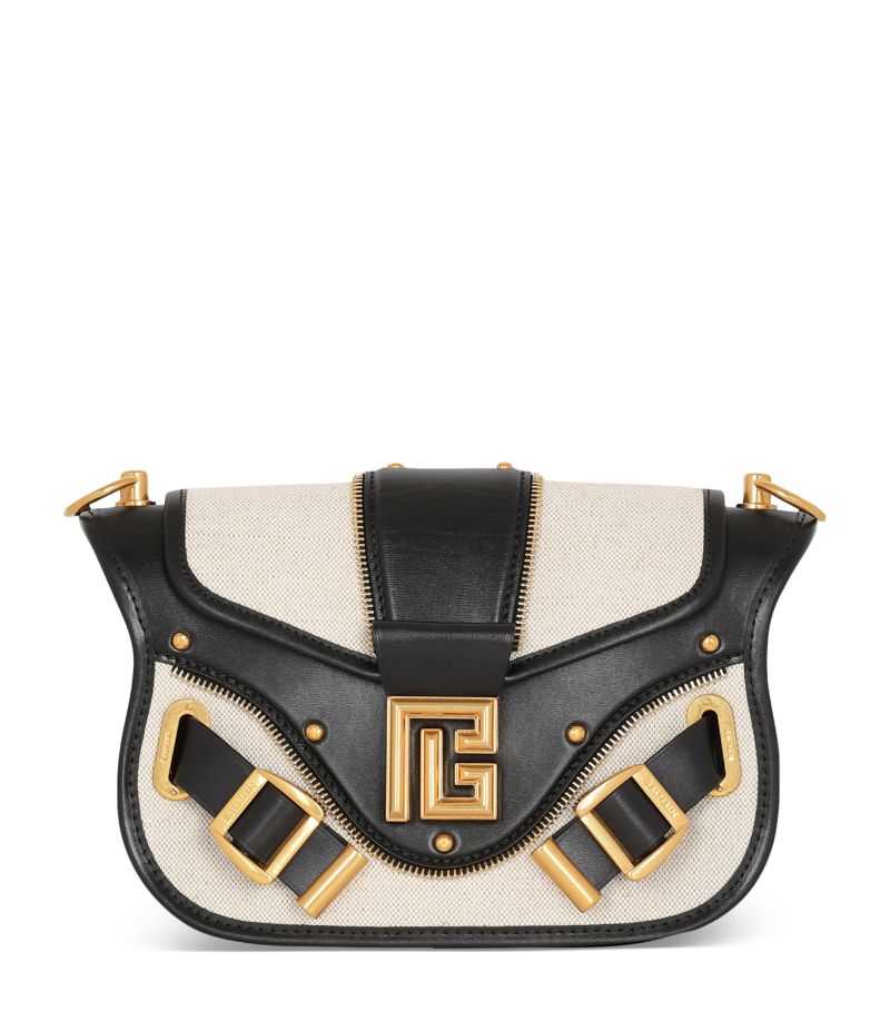 Balmain Balmain Mini Leather Blaze Shoulder Bag