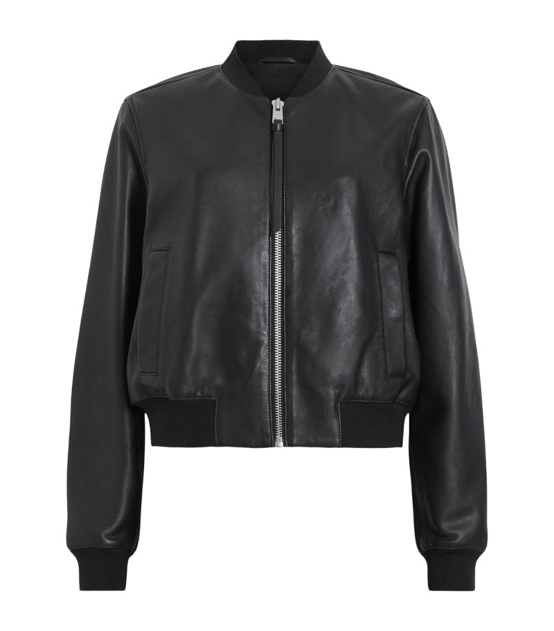 Allsaints Allsaints Leather Orten Bomber Jacket