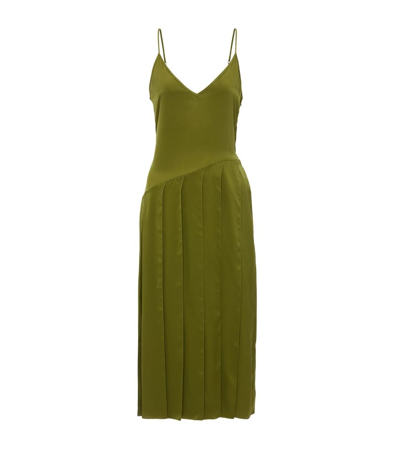 Jw Anderson Jw Anderson Satin Panelled Midi Dress