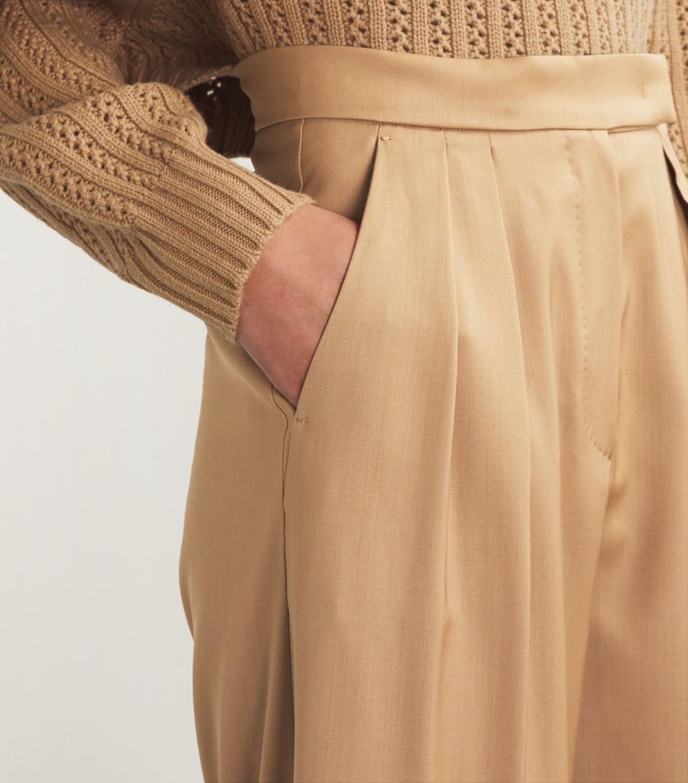 Max Mara Max Mara Wool Wide-Leg Trousers