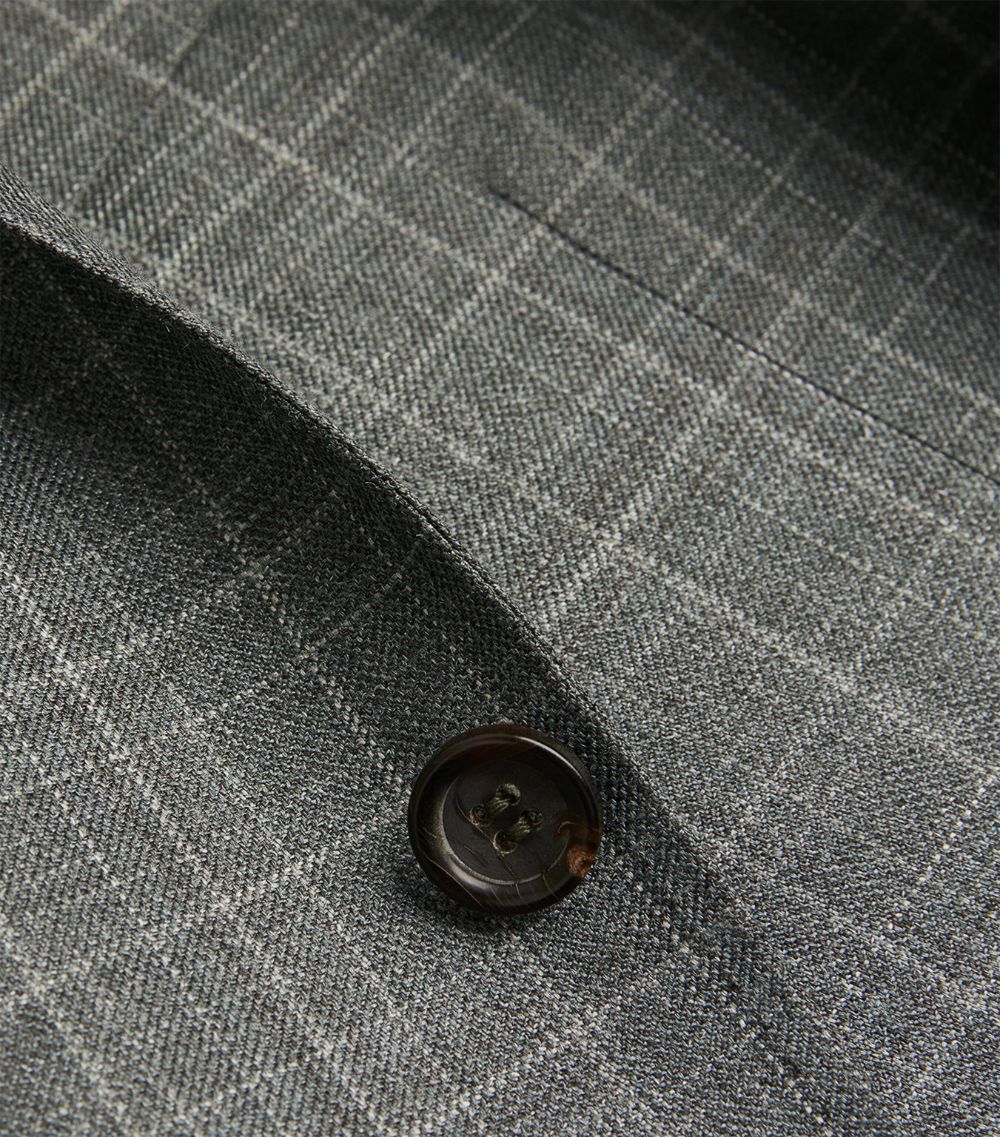 Canali Canali Wool-Silk-Linen Single-Breasted Blazer