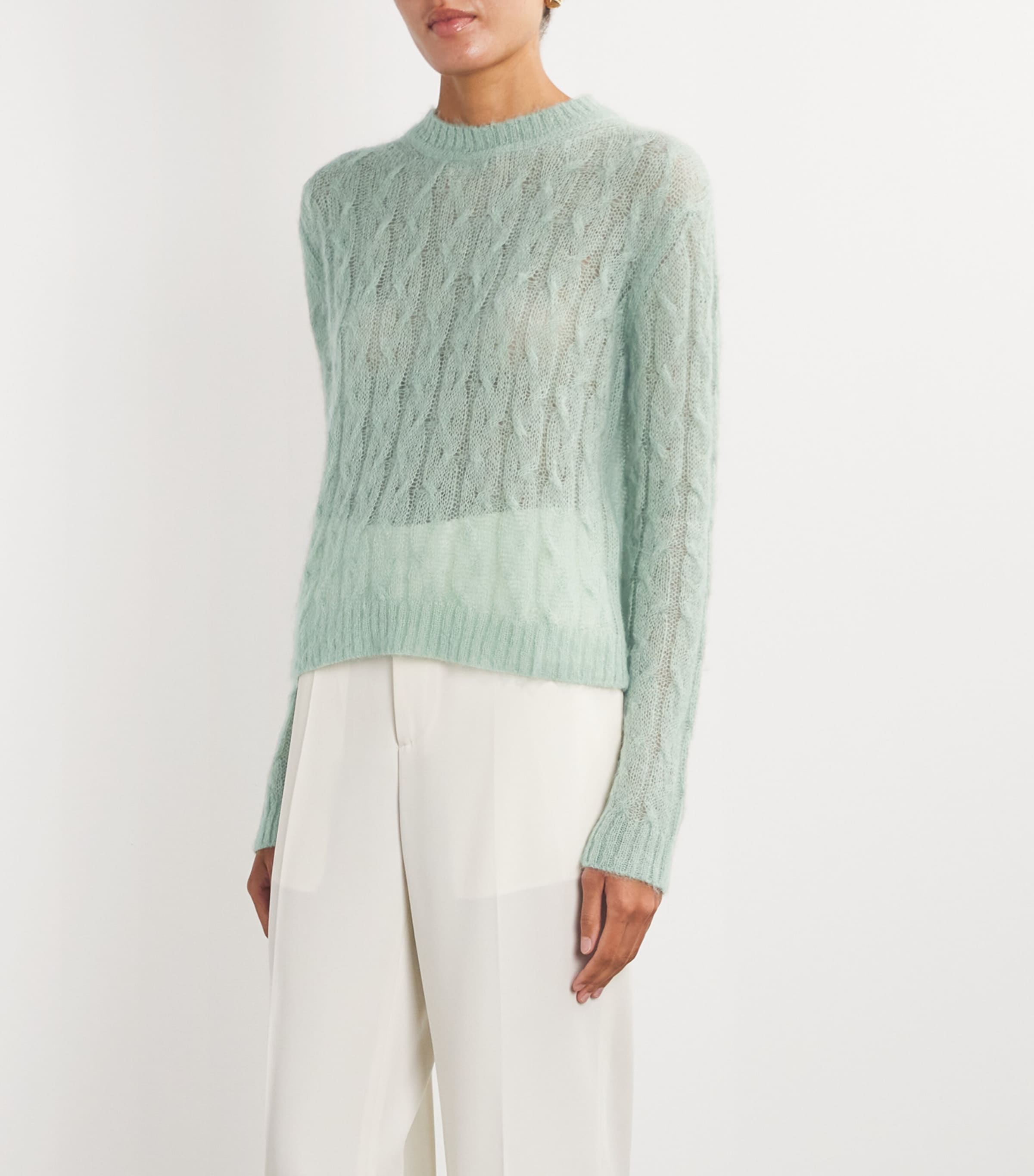 Max & Co. Max & Co. Semi-Sheer Cable Knit Sweater