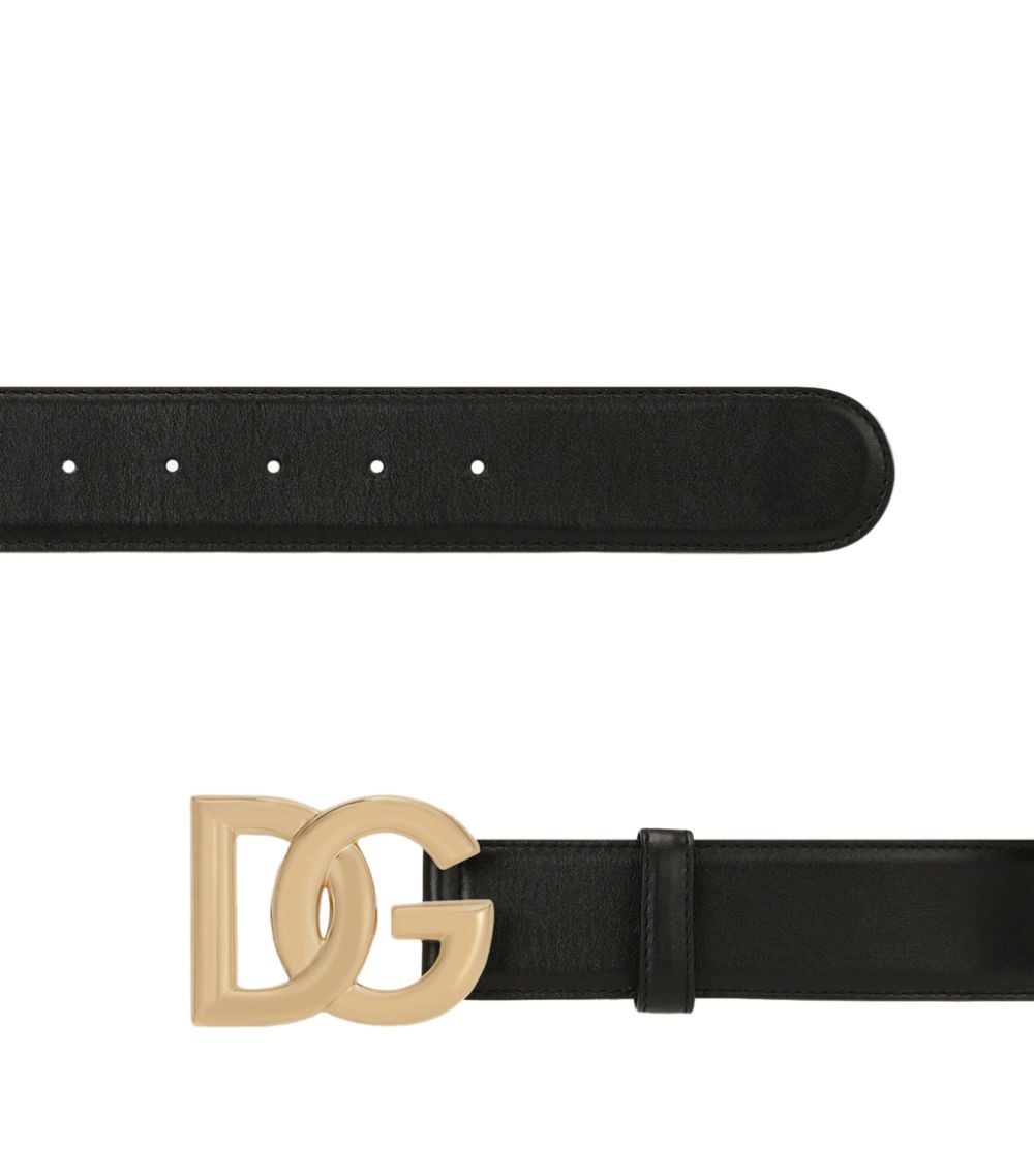 Dolce & Gabbana Dolce & Gabbana Leather Logo Belt