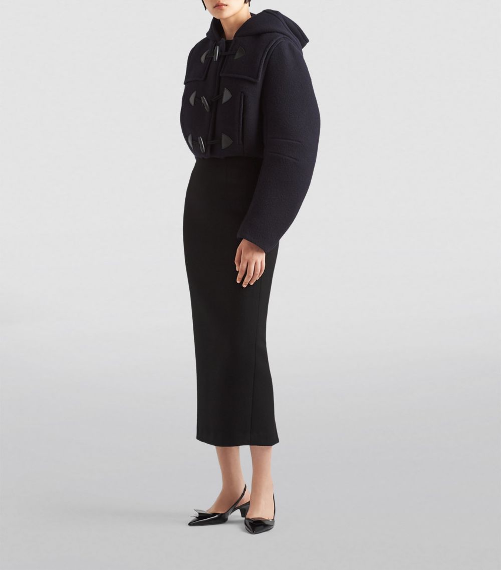 Prada Prada Wool Cropped Duffle Jacket