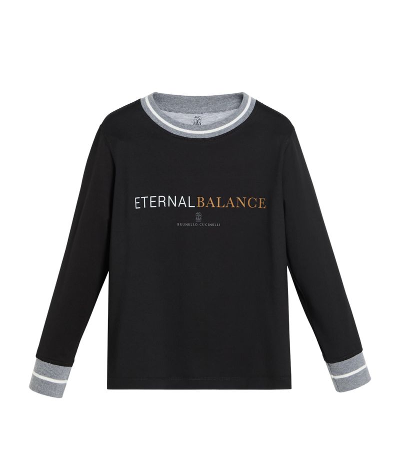 Brunello Cucinelli Kids Brunello Cucinelli Kids Cotton Eternal Balance T-Shirt