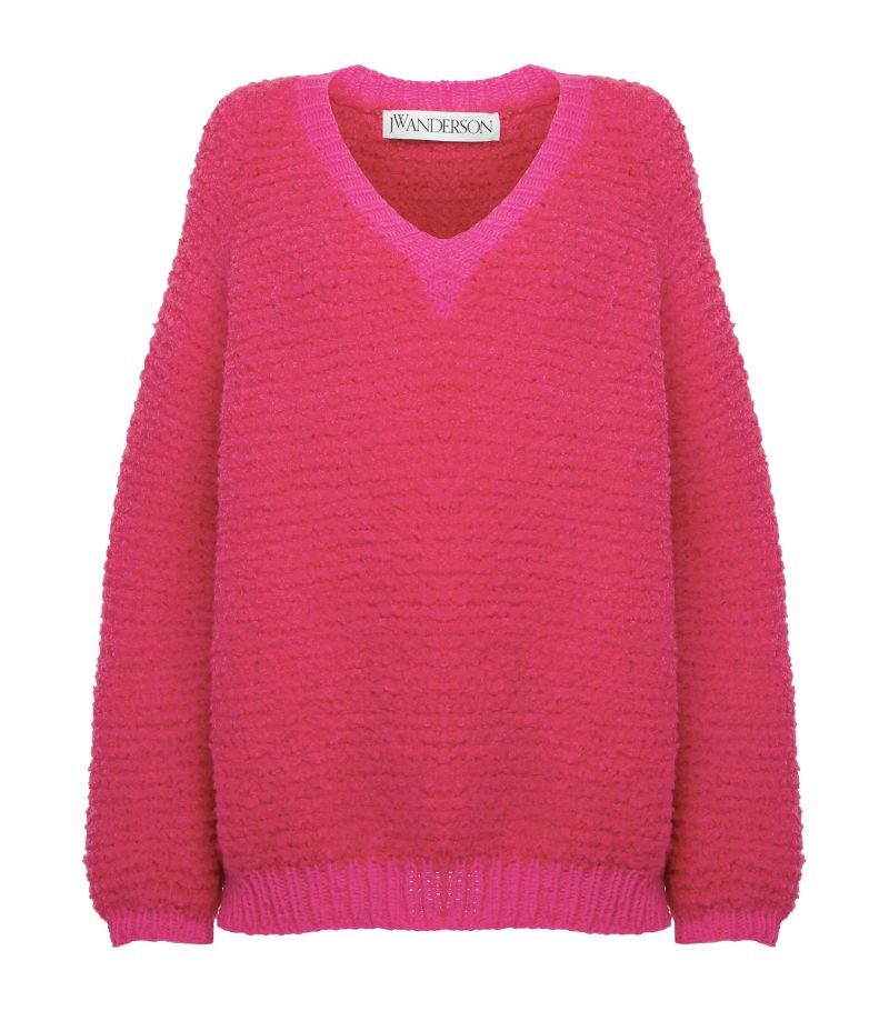 Jw Anderson Jw Anderson Bouclé Oversized Sweater