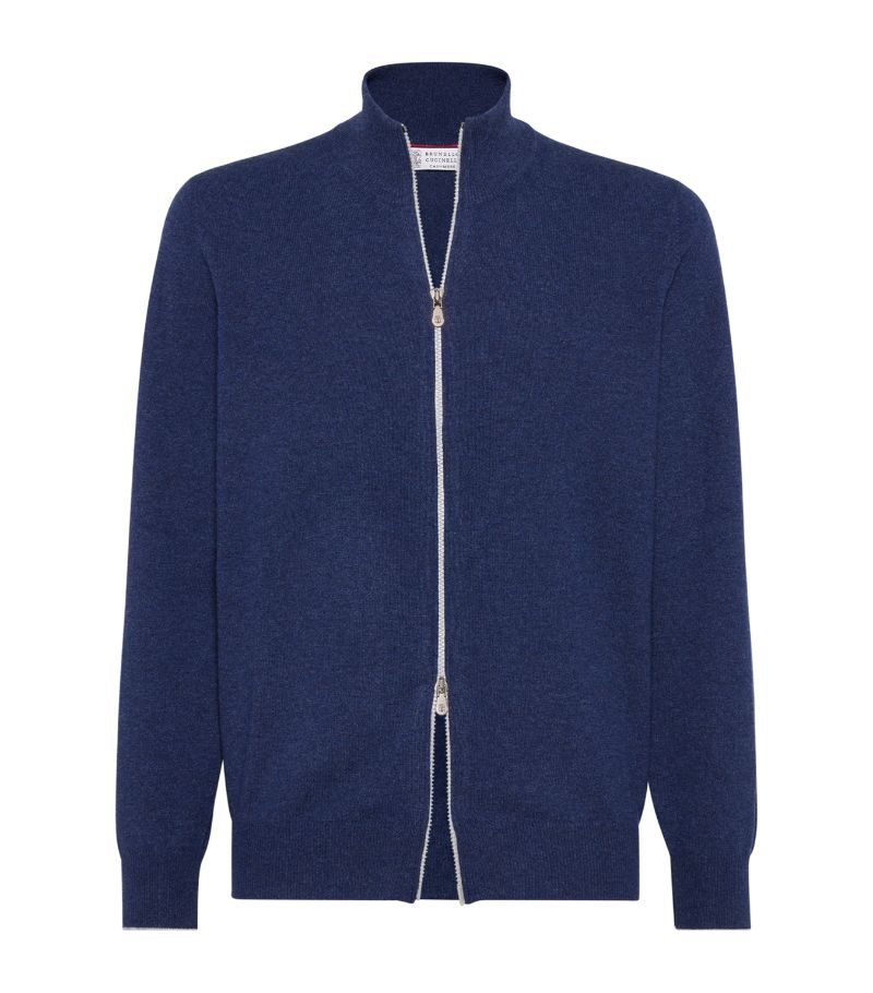 Brunello Cucinelli Brunello Cucinelli Cashmere Zip-Up Cardigan