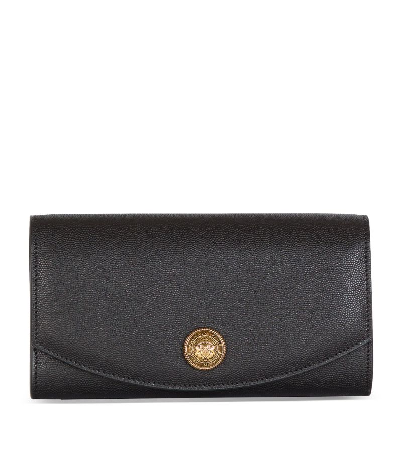 Balmain Balmain Leather Emblème Clutch Bag